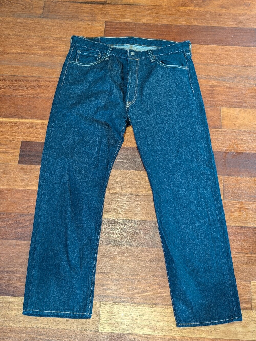 Levi's 501 Men's Straight Dark Blue Denim Jeans